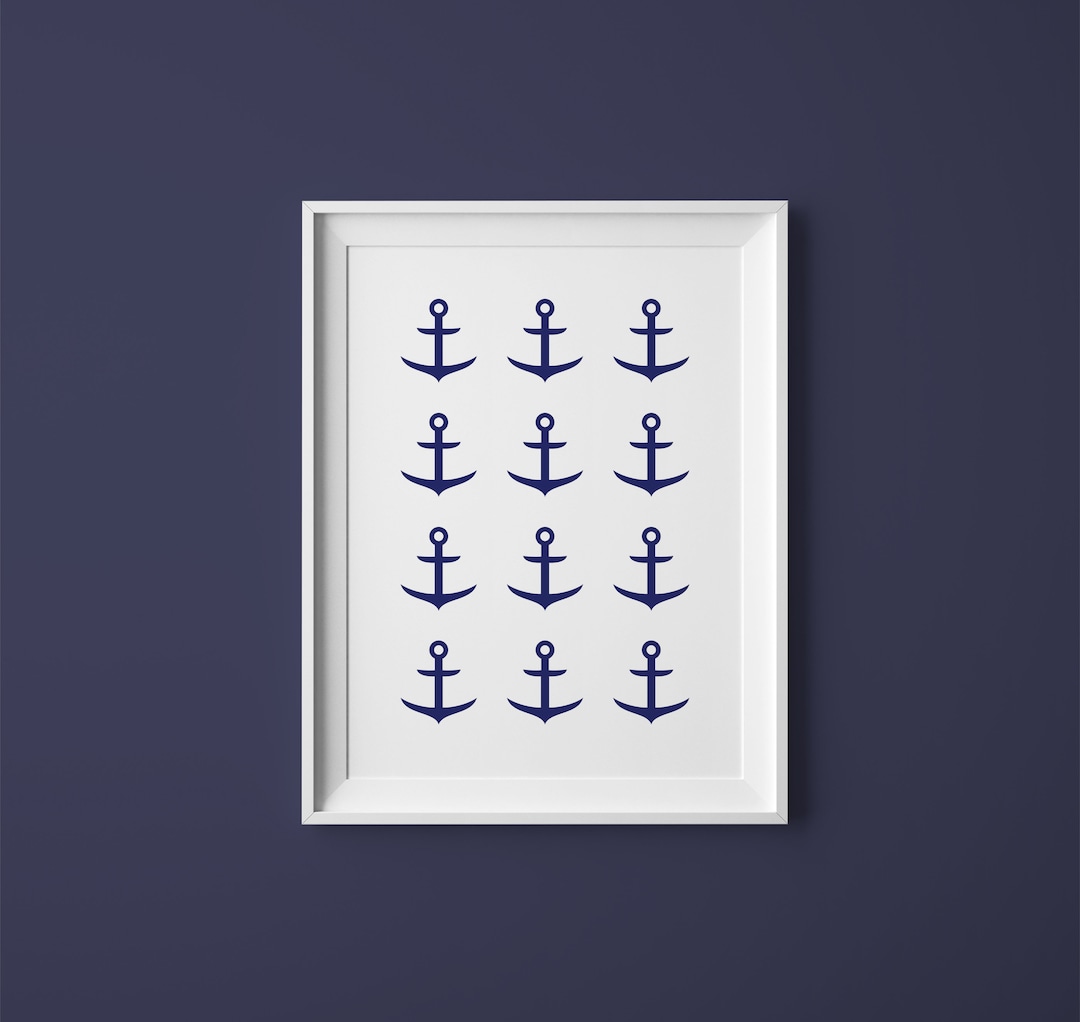 Nautical Printable, Anchor Wall Art, Digital Download, Sailing Gifts - Etsy