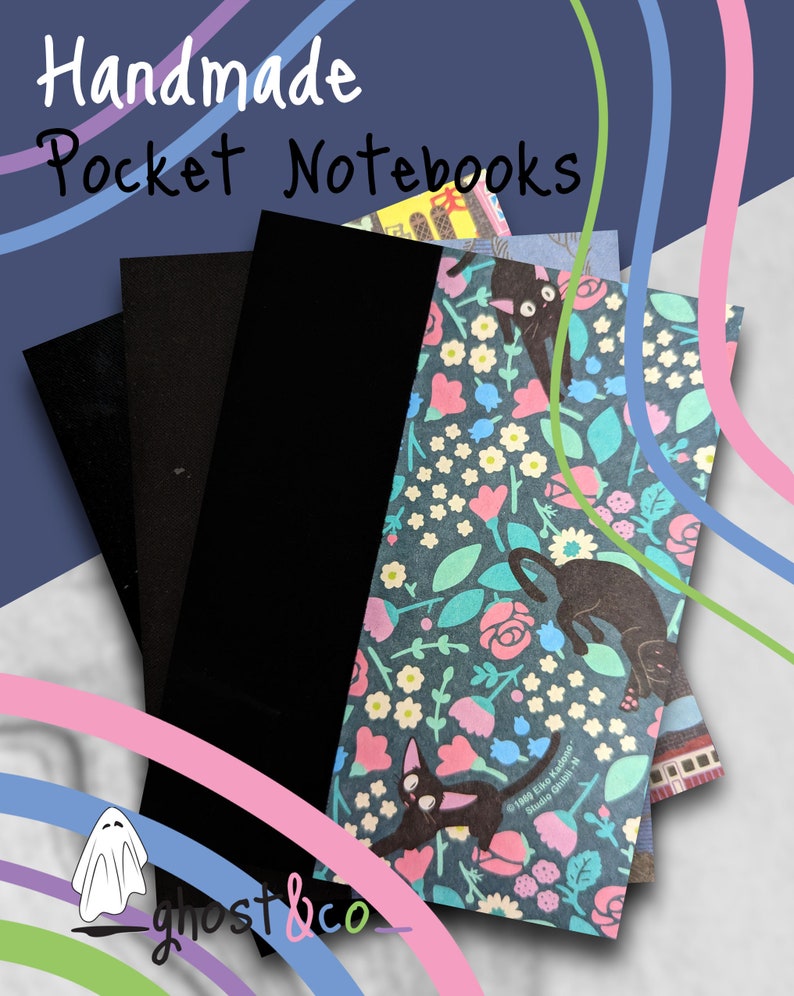 Studio Ghibli // Handmade Pocket Notebook/ Journal ~ Set of 3~ image 8