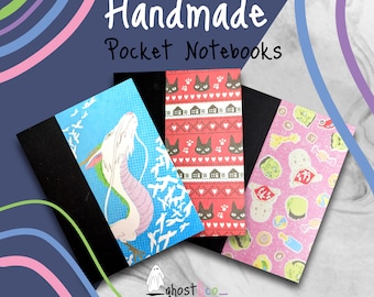 Studio Ghibli // Handmade Pocket Notebook/ Journal ~ Set of 3~