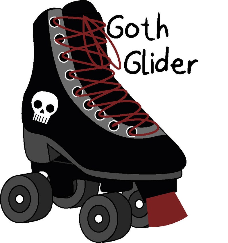 Roller Skate Sticker for the Angel Devil Pagan Witch Goth Etsy