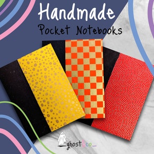 Patterned // Handmade Pocket Notebook/ Journal ~ Set of 3~