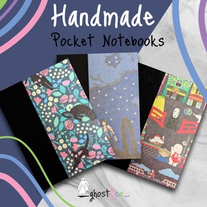 Studio Ghibli // Handmade Pocket Notebook/ Journal ~ Set of 3~ image 1
