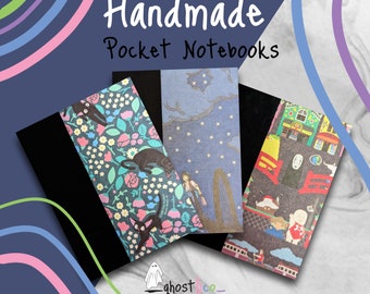 Studio Ghibli // Handmade Pocket Notebook/ Journal ~ Set of 3~
