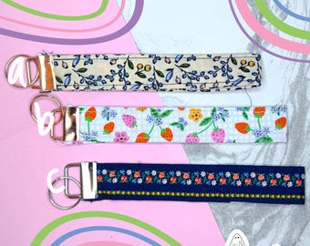 Cute Everyday Keychain Wristlet Strap // Blue