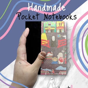 Studio Ghibli // Handmade Pocket Notebook/ Journal ~ Set of 3~ image 4