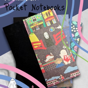 Studio Ghibli // Handmade Pocket Notebook/ Journal ~ Set of 3~ image 9