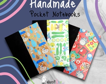 Studio Ghibli // Handmade Pocket Notebook/ Journal ~ Set of 3~