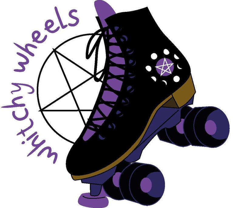Roller Skate Sticker for the Angel Devil Pagan Witch Goth Etsy
