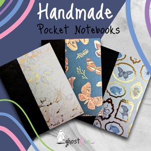 Collector&#39;s Menagerie // Handmade Pocket Notebook/ Journal ~ Set of 3~