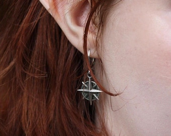 Baldur's Gate 3 inspired symbol of Mystra Gale earrings - Hoop & Clip On
