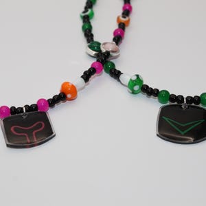 Custom Shrinky DJ Beaded necklace