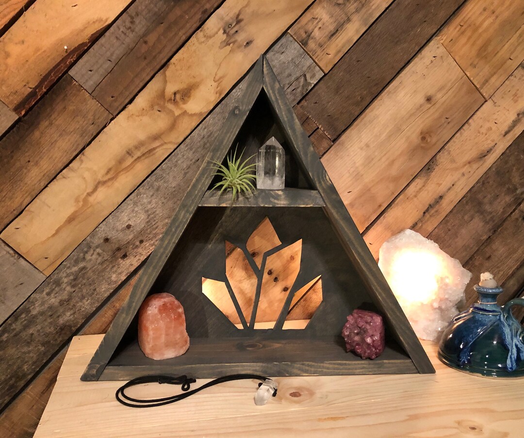 Crystal Cluster Shelf Crystal Shelf Gemstone Shelf Essential Oils Air