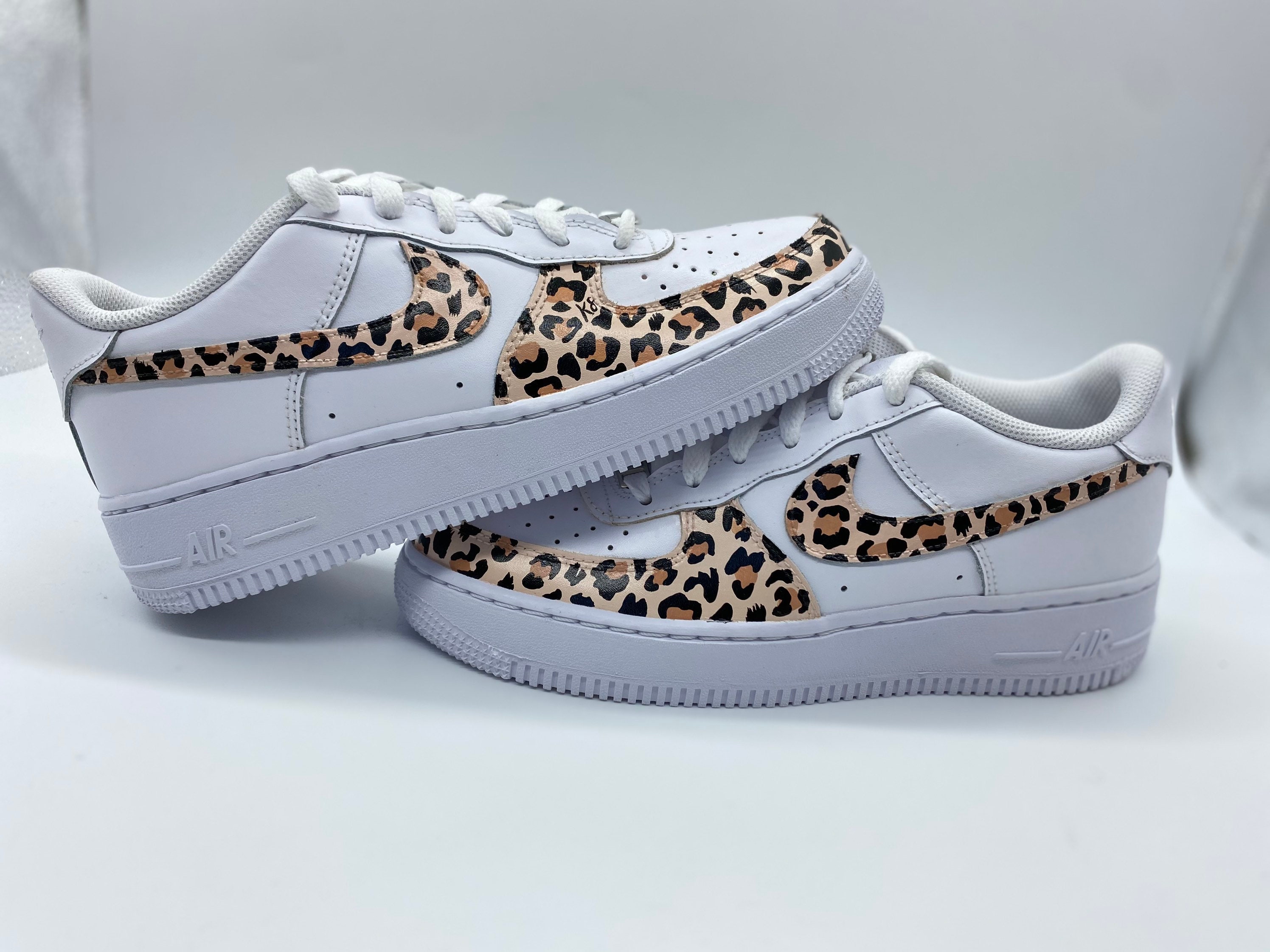 Custom Hand painted Cheetah / Leopard Print Nike Air Force 1s | Etsy