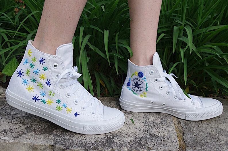 Converse Embroidered Floral Platform Chuck Taylor All Star High