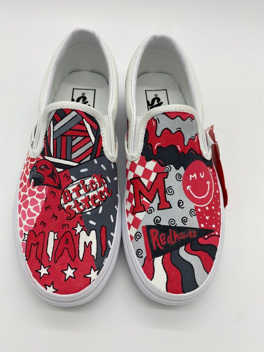 Hand Painted Miami University Vans - Etsy