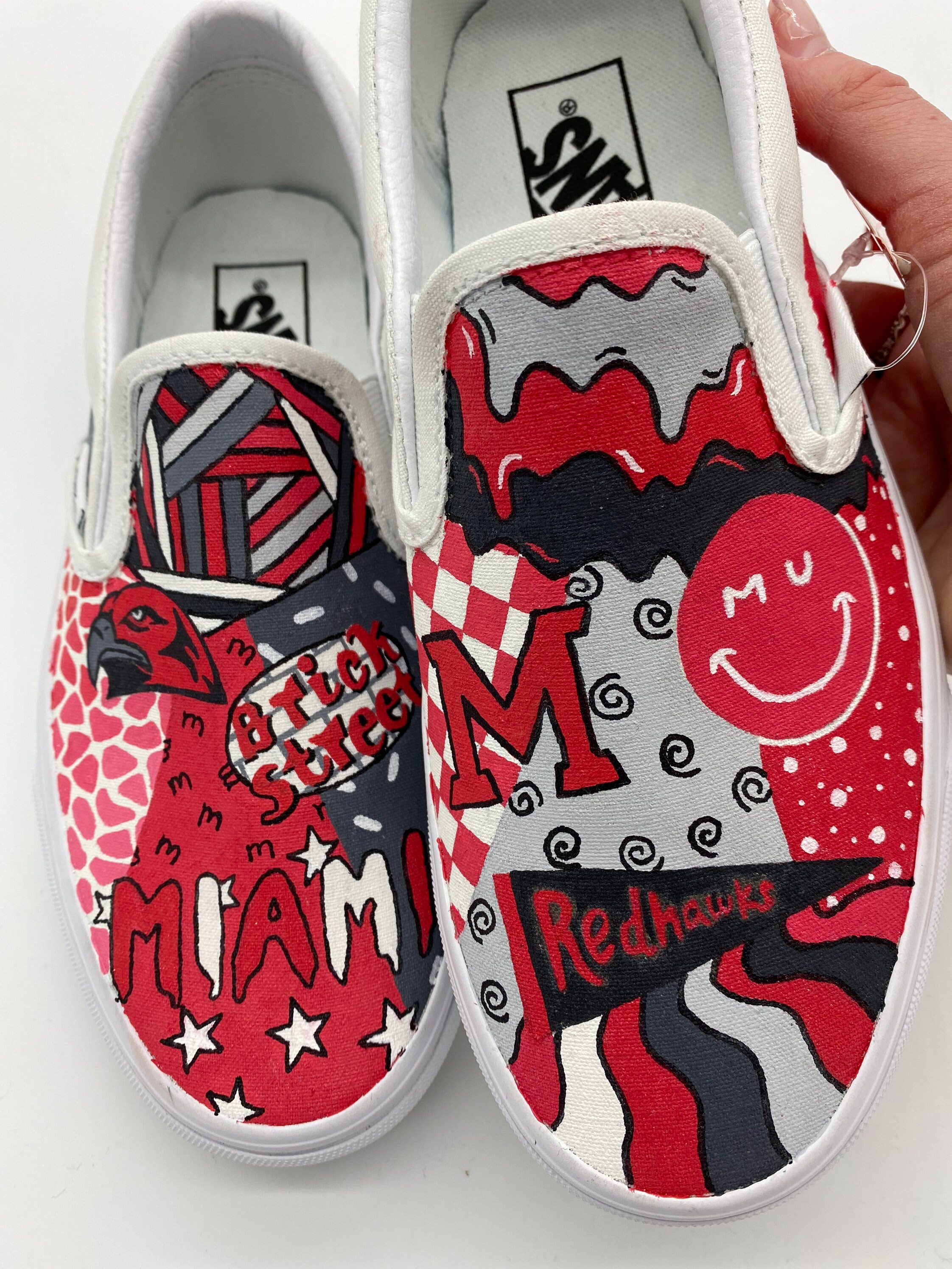 Hand Painted Miami University Vans - Etsy