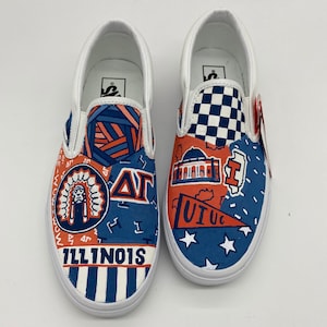 Handgeschilderde stedelijke champagnebestelwagens van de University of Illinois