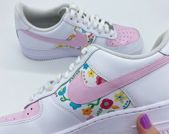Custom Hand Painted Flower Nike Air Force 1s Etsy Custom Hand Painted Flower Nike Air Force 1s Etsy