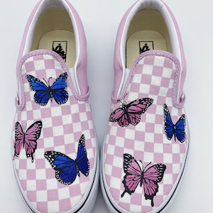 Hand Painted Colorful Butterfly Vans