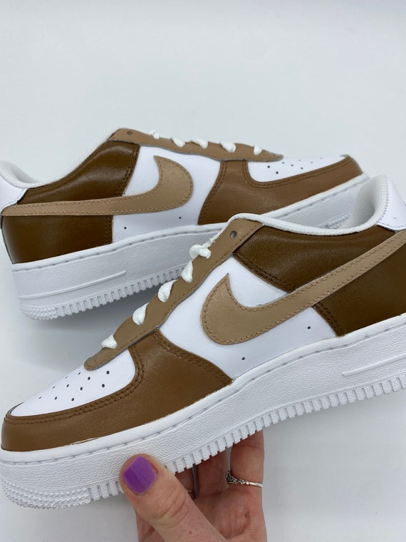 Custom Hand-painted Color Block Nike Air Force 1s 