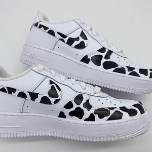 Custom Hand painted Cow Print Nike Air Force 1’s