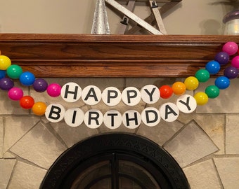 Giant Happy Birthday Friendship Bracelet Garland/Banner