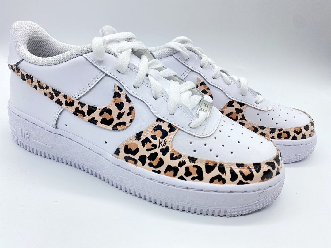 Custom Hand Painted Cheetah / Leopard Print Nike Air Force 1s - Etsy