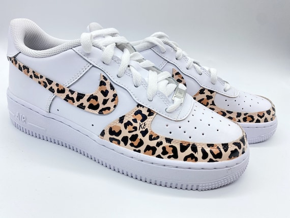 Custom Hand Painted Cheetah / Leopard Print Nike Air Force 1s - Etsy