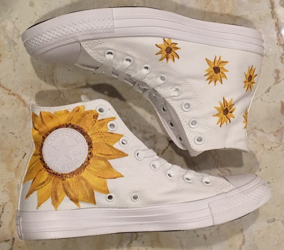 sunflower converse high tops