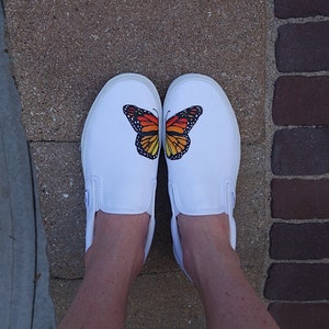 Hand Painted Monarch Butterfly Vans