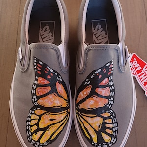 Hand Painted Monarch Butterfly Vans