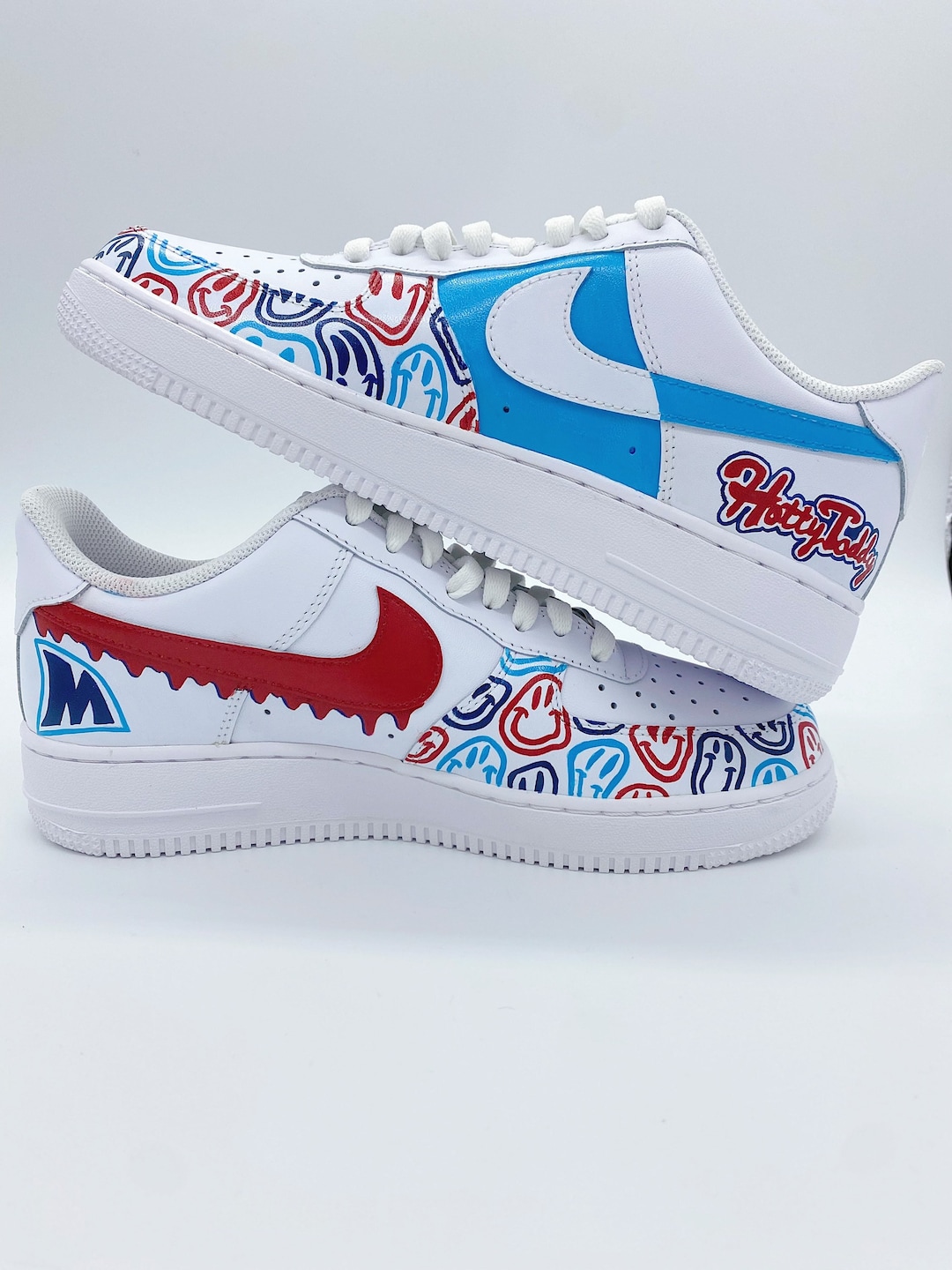 Hand painted Ole Miss Nike Air Force 1s Etsy