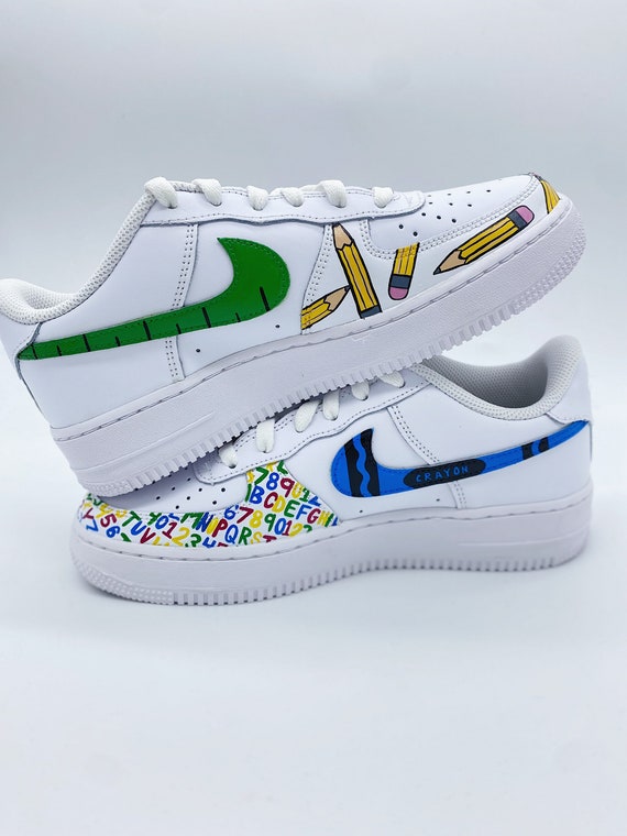 vacío colgante Whitney Custom Hand Painted Teacher Nike Air Force 1s - Etsy