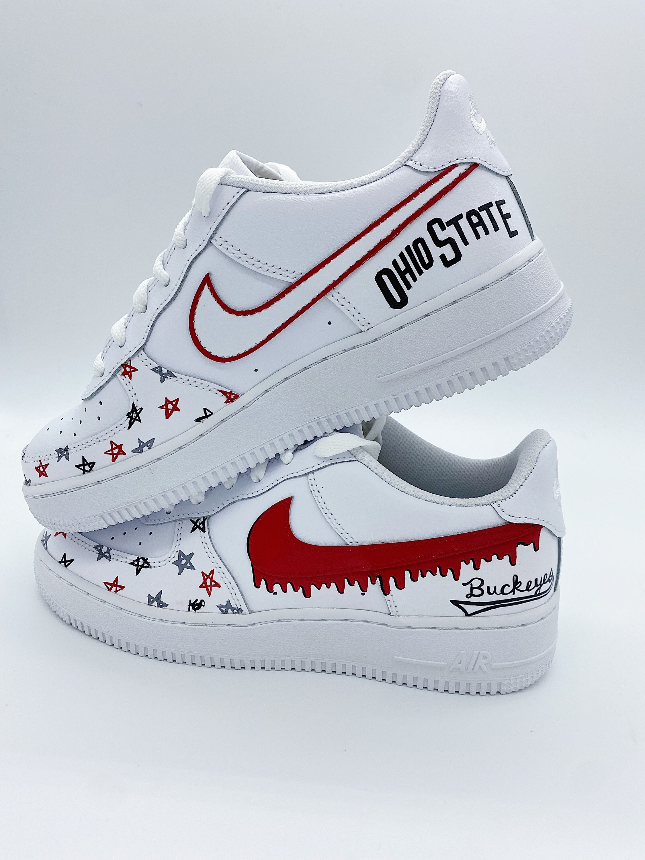 Handpainted Mix N Match Ohio State University Nike Air Force Etsy