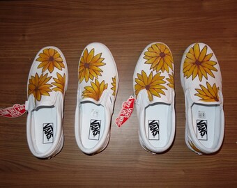 Vans de girassol pintadas à mão personalizadas Portugal