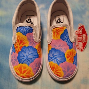 Hand Painted Flower Vans for Toddlers and Kids