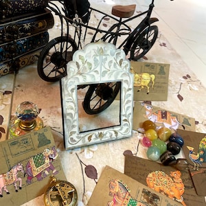 Traditional arch mother of pearl inlay decorative frame | mother of pearl frames | gift your loved ones| home decor | wall decor | handmade