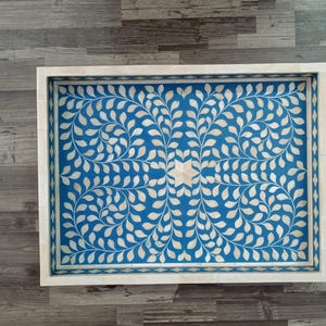 Exquisite Camel Bone Inlay Decorative Service Tray - Handcrafted Elegance
