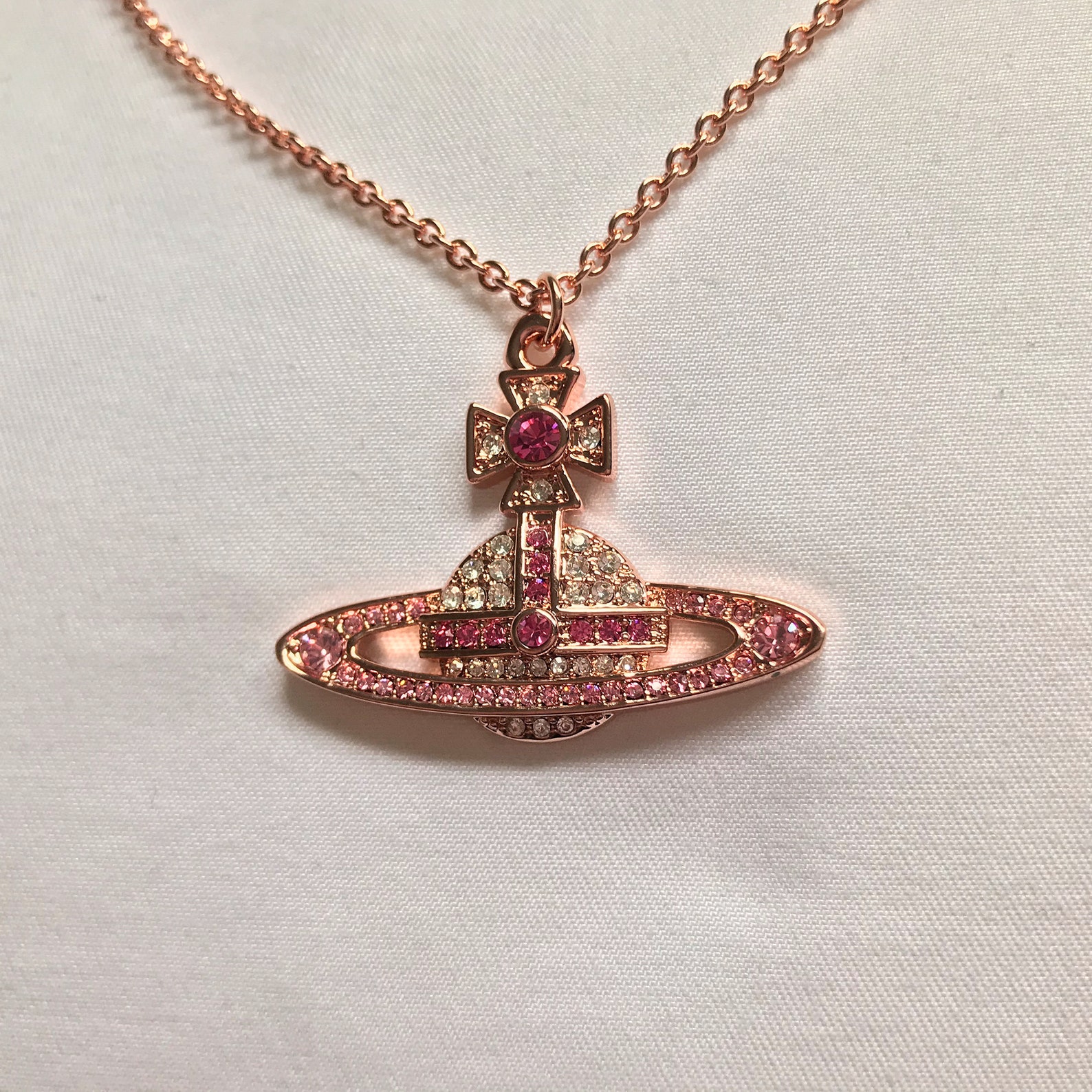 Vivienne Westwood Rose Gold Necklace Etsy