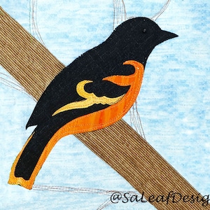 Baltimore Oriole - Bird Quilt Pattern - PDF Download