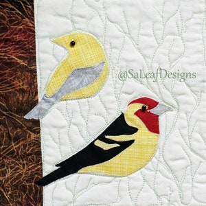 Western Tanager - Bird Quilt Pattern - PDF Download
