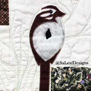 Song Sparrow - Bird Applique Quilt Pattern - PDF Download