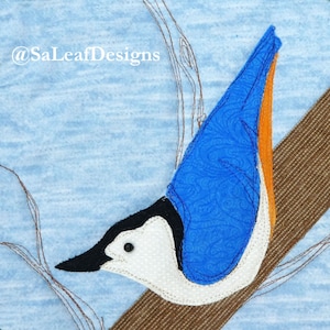 White-breasted Nuthatch - Bird Quilt Pattern - PDF Download