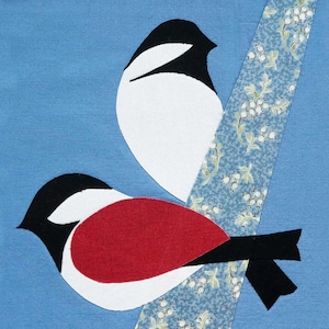 Chickadee - Bird Applique Quilt Pattern - Digital Download