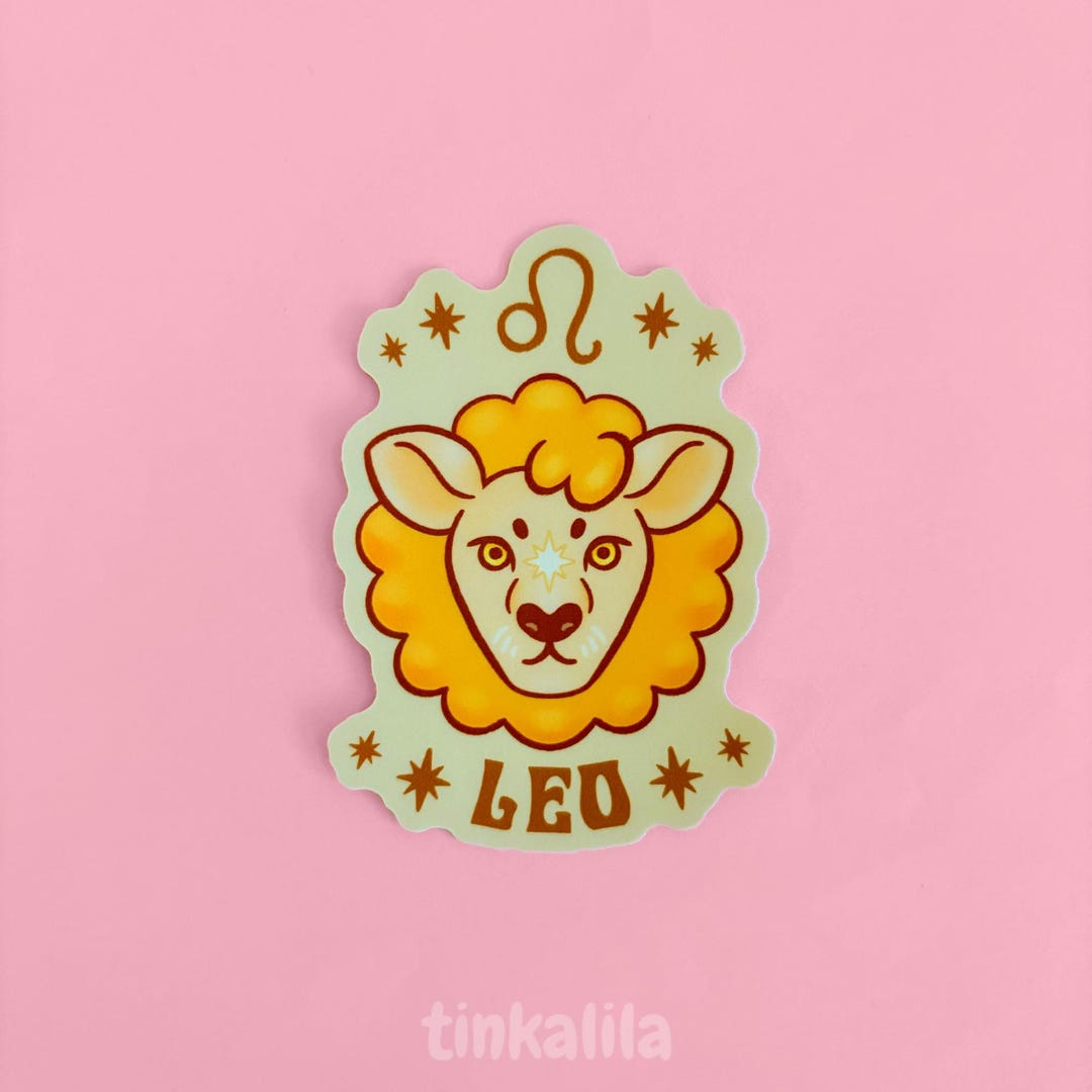 Leo Zodiac Vinyl Sticker - Etsy