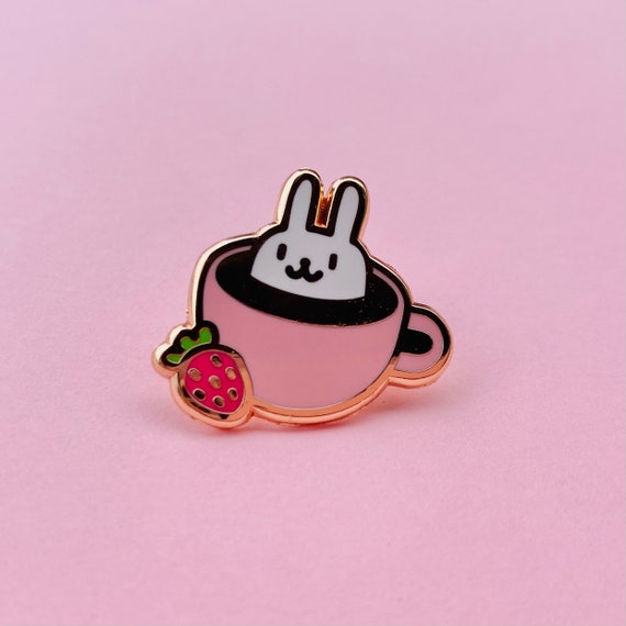 Kawaii Animal Cafe Bunny Pin - Etsy