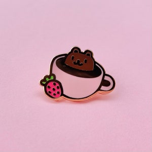 Kawaii Animal Cafe Bear Pin