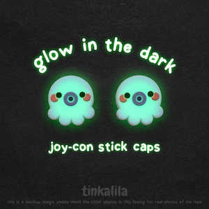 Joy-Con Stick Caps: Glow in the Dark Octopus