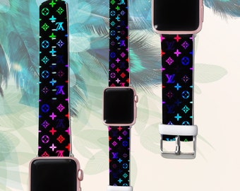 louis vuitton apple watch band etsy