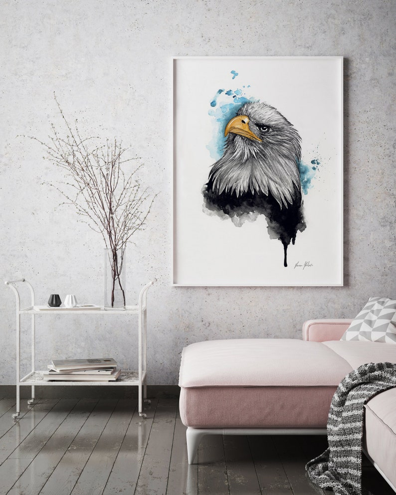 Unique Bald Eagle Wall Art for Home Décor Modern and | Etsy